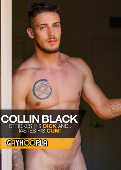 Collin Black Strokes His Dick and Tastes His Cum Capa